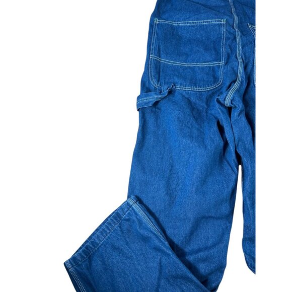 LIBERTY Overalls Blue Jean Denim Bib Sz 32x30 Farmer Carpenter Workwear Cotton - Picture 11 of 13